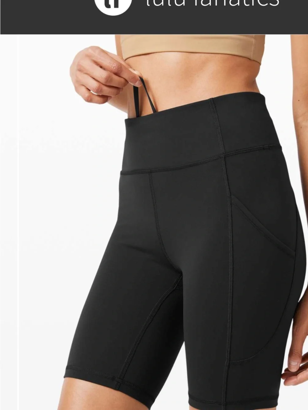 Lululemon black High-Waist Performance Bike Shorts